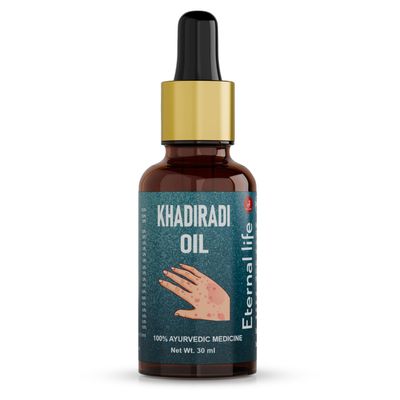 Eternal Life Khadiradi Oil Ayurvedic Herbal Remedy for Itching, Inflammation & Redness Relief | Skin Cleanse, Allergy Protection, Impurity Detox & Natural Skincare Solution (Pack of 1, 30 ml )