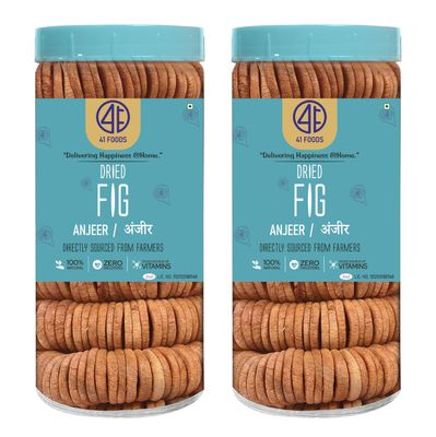 41 Foods Premium Figs | Anjeer | 1 KG (500g x 2)