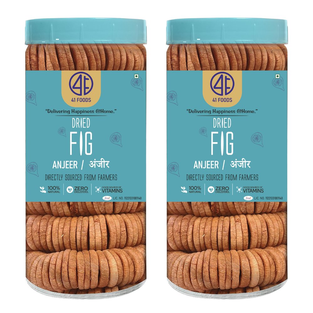 41 Foods Premium Figs | Anjeer | 1 KG (500g x 2)