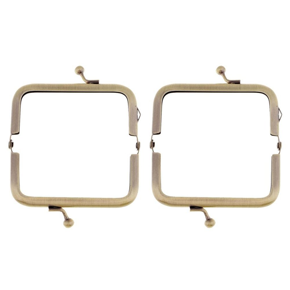 MERISHOPP 2 Pcs Metal Purse Coin Frame Handle w/Kiss Clasp for Handmade Handbag 8.5cm|Crafts | Sewing | Foundations & Undergarments