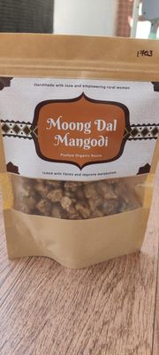 Pushpa Organic Roots Moong Dal Mangodi | Handmade Traditional Indian Dry Lentil Nuggets | High in Protein & Fiber | No Preservatives | Supports Rural Women | 800g
