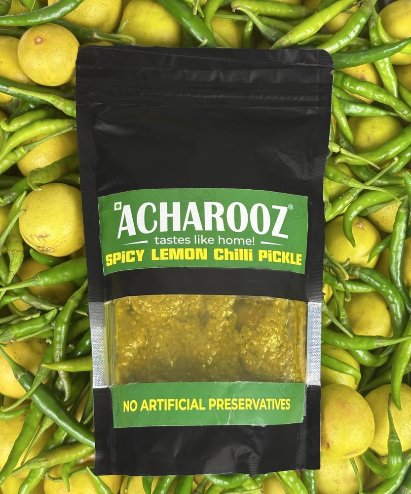 Acharooz Spicy Lemon Chilli Pickle 350g -Delicious Homemade Indian Lime Pickle - Tangy and Flavorful Nimbu ka Achar - Traditional Preserved Ingredients - Perfect Companion for Meals and Snacks