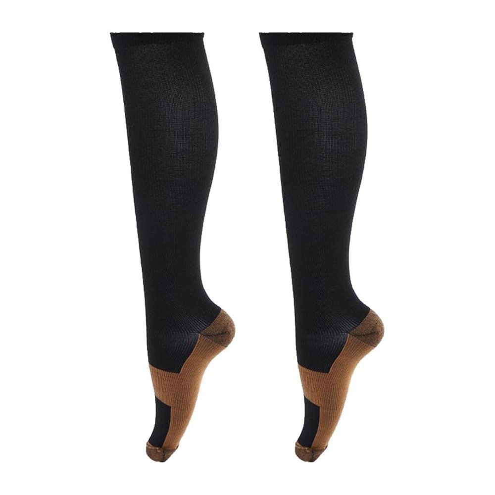 CALANDIS 1 Pair Mens Women Compression Socks Sports Calf Support Stockings XXL | Mens Clothing