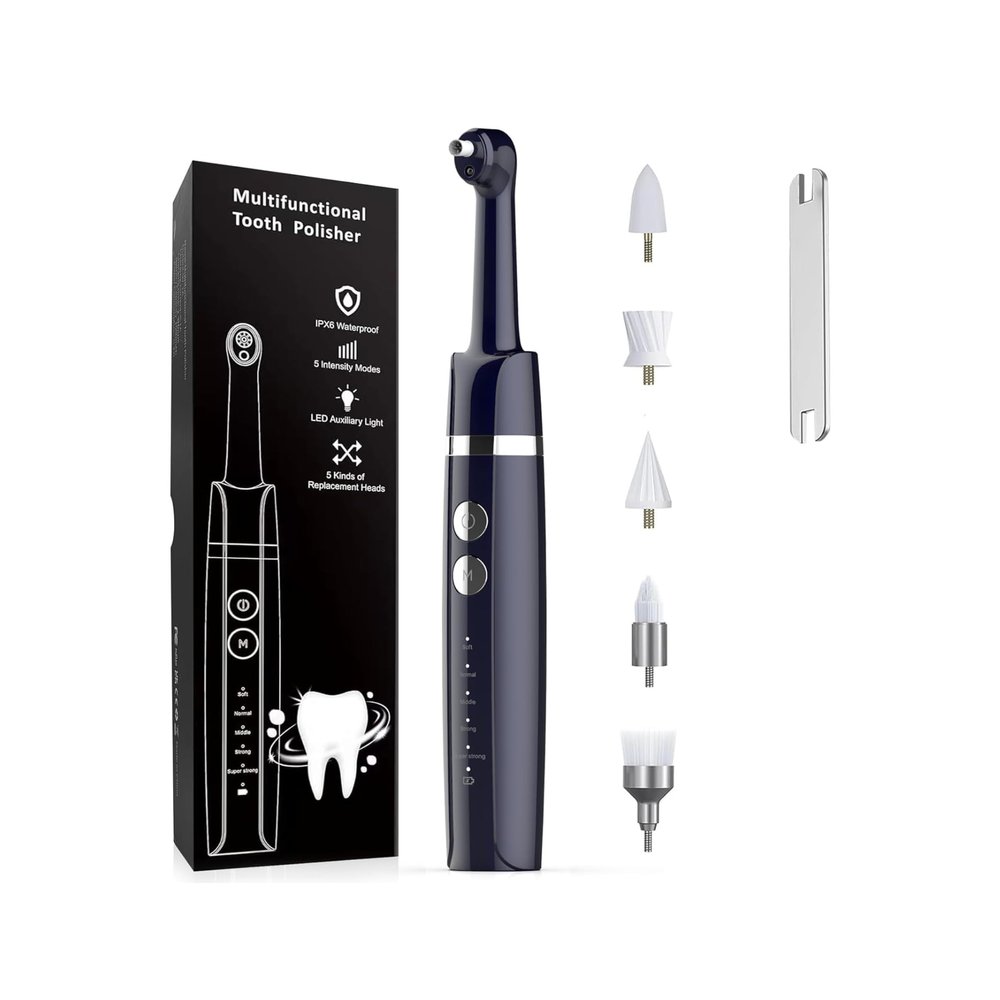 MEDITIVE Tooth Polisher,Teeth Polishing Kit for Daily Cleaning Polishing USB Rechargeable Dental Polisher