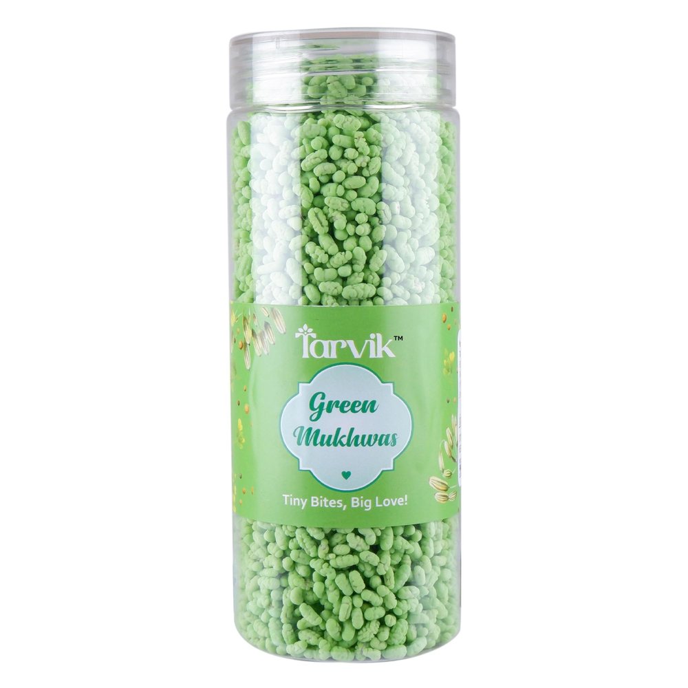 Green Mukhwas  Natural Fennel Seed Mouth Freshener | Refreshing & Aromatic Digestive Mix | Post-Meal Delight | Ideal for Gifting & Daily Use | Crunchy, Sweet & Flavorful Blend (220 g)(Pack Of 1)