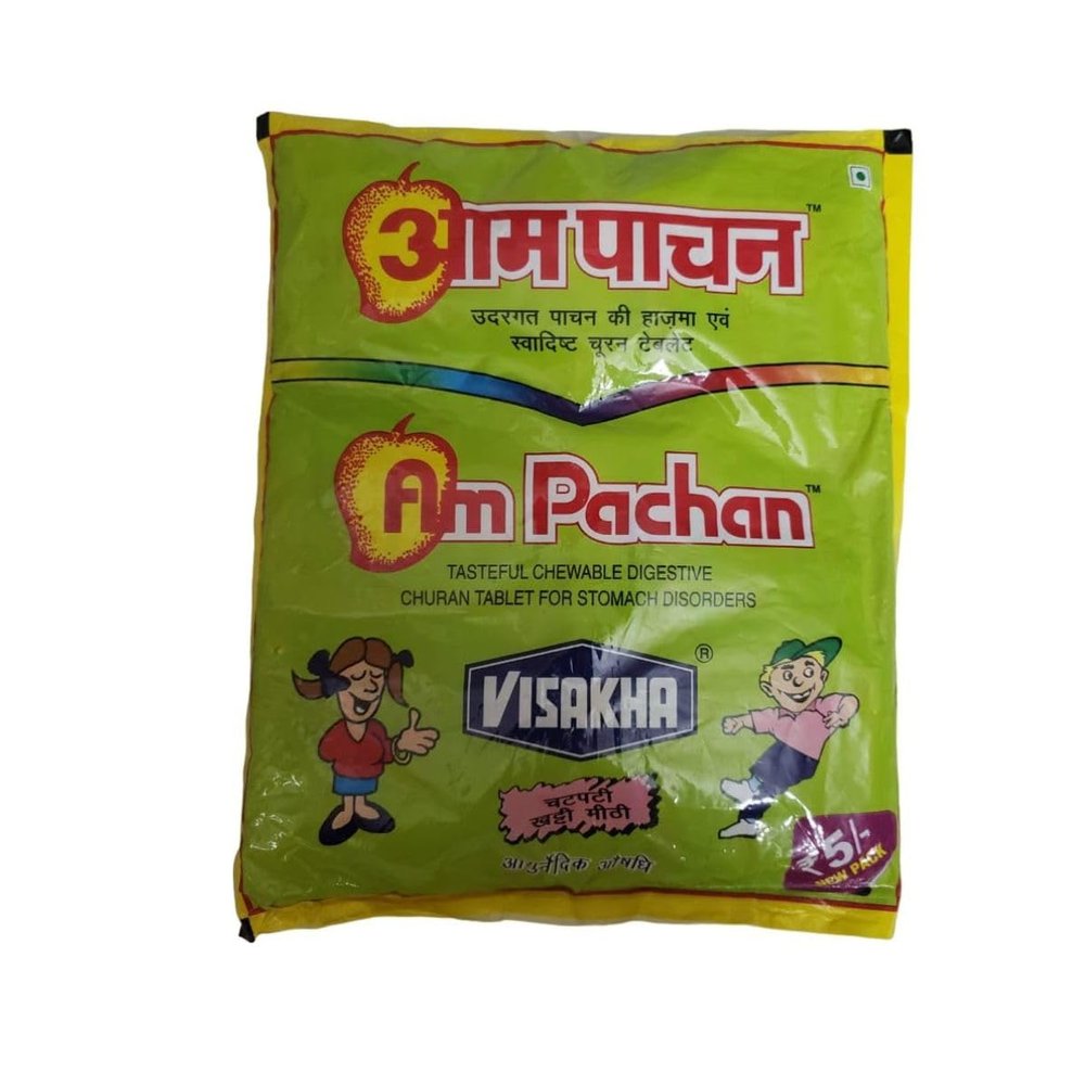 Aam Pachan Chatpati Goli- 30 sachets in each pack - Tasty Healthy Churan Delicious - Best for Kids, Men, Women - 90's Candy - Helps with acidity, gas and indigestion, 390 gram