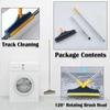 Kychex 2 in 1 Bathroom Cleaning Brush with Wiper Tiles Floor Scrub Long Handle 120 Rotate (Yelow) view 2