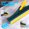 Kychex 2 in 1 Bathroom Cleaning Brush with Wiper Tiles Floor Scrub Long Handle 120 Rotate (Yelow) view 4