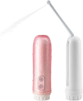 MISHTINCREATION Portable Electric Bidet Spray Foldable Handheld Jet Spray for Toilet, Travel Essentials for Personal Hygiene, Feminine Care, Baby Wash, Outdoor Use 180ml Refillable Bottle, Adjustable Pressure
