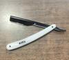 AVEU Professional Straight Edge Barber Razor, White and Black Handle, Traditional Style view 1