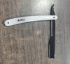 AVEU Professional Straight Edge Barber Razor, White and Black Handle, Traditional Style view 2