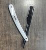AVEU Professional Straight Edge Barber Razor, White and Black Handle, Traditional Style view 3
