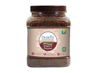 Diabliss Natural Jaggery Powder  1.25kg Jar | Quality Assured | Unrefined & Chemical-Free | Ideal for Tea, Coffee, Sweets & Cooking