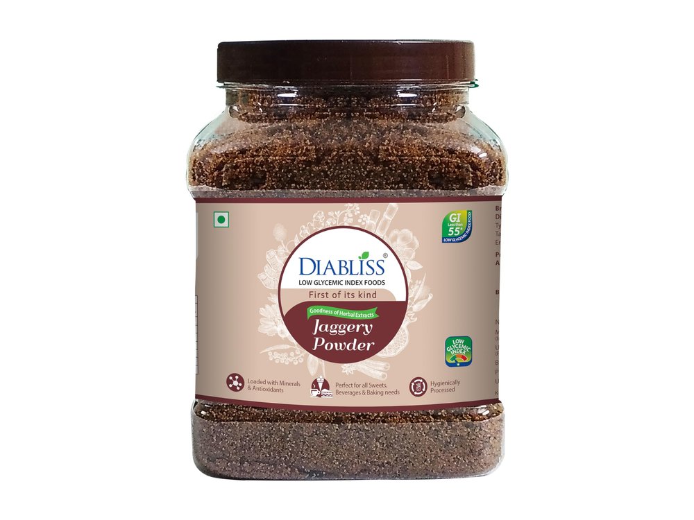 Diabliss Natural Jaggery Powder  1.25kg Jar | Quality Assured | Unrefined & Chemical-Free | Ideal for Tea, Coffee, Sweets & Cooking