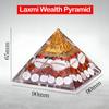 AAMEZING PRODUCTS Laxmi Pyramid Original Gomati Chakra, Rudraksha, Cowrie Kodi Maha Laxmi Pyramid - 90mm Large Orgonite Pyramid with Shree Yantra - Vastu Items for Good Luck, Money & Wealth view 3