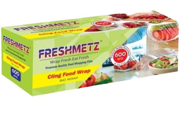 Cling Film Wrap BPA Free | Multipurpose Food Wrapping Paper | Non-Stick Microwave Safe (1.5 Kg- 600 mt) 10 Micron