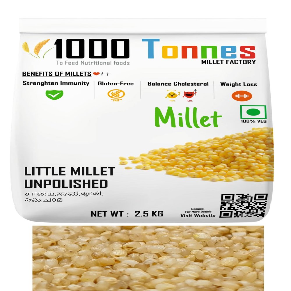 10 Kg -Unpolished Little millet (EXPORT QUALITY) Little, saamai | millets | millet keeps body healthy- pp bag (10KG)