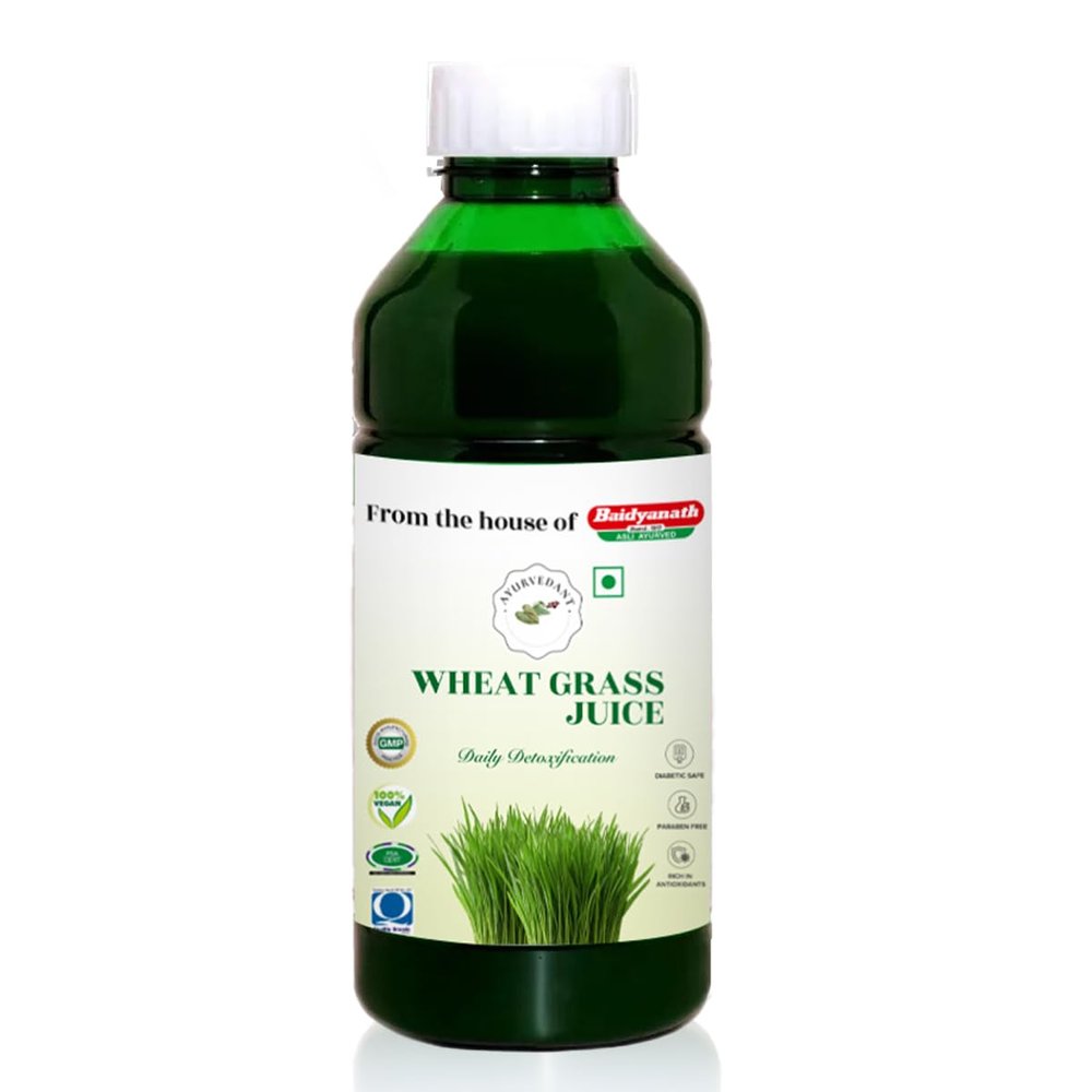 Ayurvedant Wheat Grass Juice 1000ml Tulsi and Giloy |From The House Of Baidyanath.