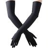 GIRLYZ ATTIRE Arms Sleeves Protective Summer Gloves Sun Burn Protection Hand Arm Skin Gloves for Girl's and Women's (Pair Of 1) (Black Full Hand) view 1