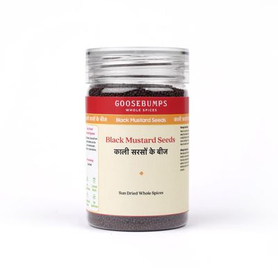 GOOSEBUMPS Black Mustard seeds (Rai/Sarson ke beej) | Sundried Whole Spices | Raw Seeds | Essential Indian Spices | 120 GMS