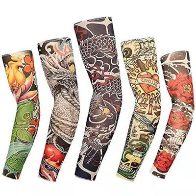 GIRLYZ ATTIRE Arms Sleeves Protective Summer Gloves Sun Burn Protection Hand Arm Skin Gloves for Girl's and Women's (Pair Of 1) (Printed)