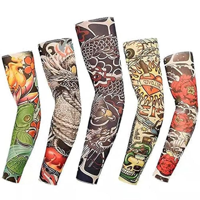 GIRLYZ ATTIRE Arms Sleeves Protective Summer Gloves Sun Burn Protection Hand Arm Skin Gloves for Girl's and Women's (Pair Of 1) (Printed)