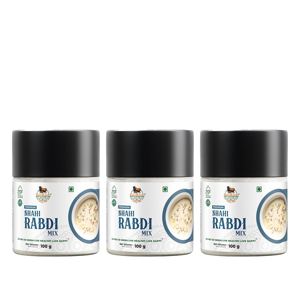 KAMDHENU GAUVEDA Shahi Rabdi Mix Powder, Traditional Indian Dessert Premix, 100g (Pack of 3)