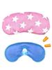 Jewelorra Sleep Mask with Cooling Gel  Soft Cotton Eye Mask for Sleeping  Breathable, Comfortable, Adjustable Eye Cover for Migraine Relief, Puffy Eyes, Travel & Naps(Pink Star). view 1