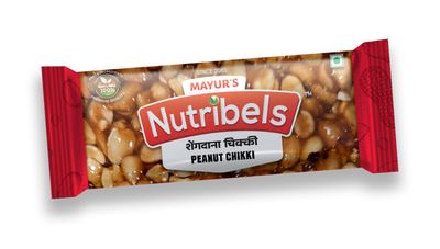 Mayur'sNutribels Peanut Chikki 27 Pieces of 32g Each | Traditional Indian Sweet with Peanut and Jaggery | Chikki Bar Pack for Snack Time & Gifting