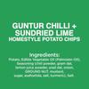 Dakshyn Homemade Potato Chips - Guntur Chilli + Sundried Lime (80g x Pack of 3) | Spicy Potato Lime Wafers | South Indian Potato Chips Spicy | South Indian Snacks Homemade view 4