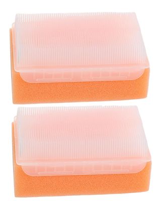 2PCS Sensory Brush for Occupational Therapy, Soft and Flexible Bristles for Calming Sensory Input, Ideal for Home Use, Orange,Wilbarger Protocol Brush For Promoting Sensory Integration