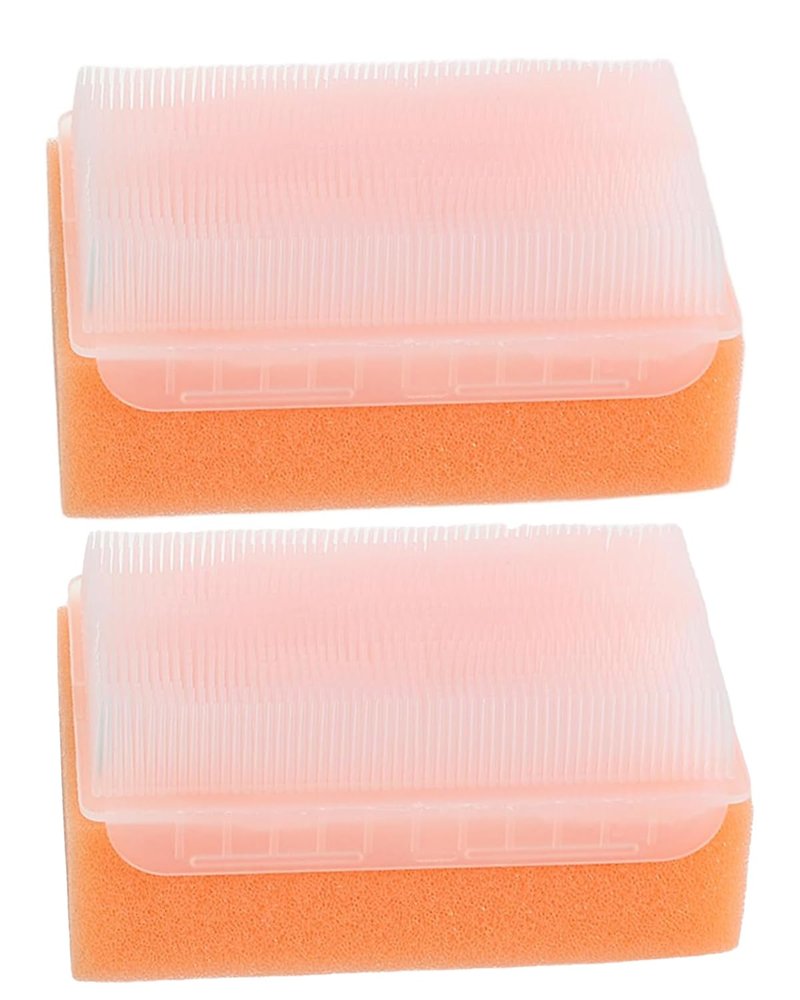 2PCS Sensory Brush for Occupational Therapy, Soft and Flexible Bristles for Calming Sensory Input, Ideal for Home Use, Orange,Wilbarger Protocol Brush For Promoting Sensory Integration