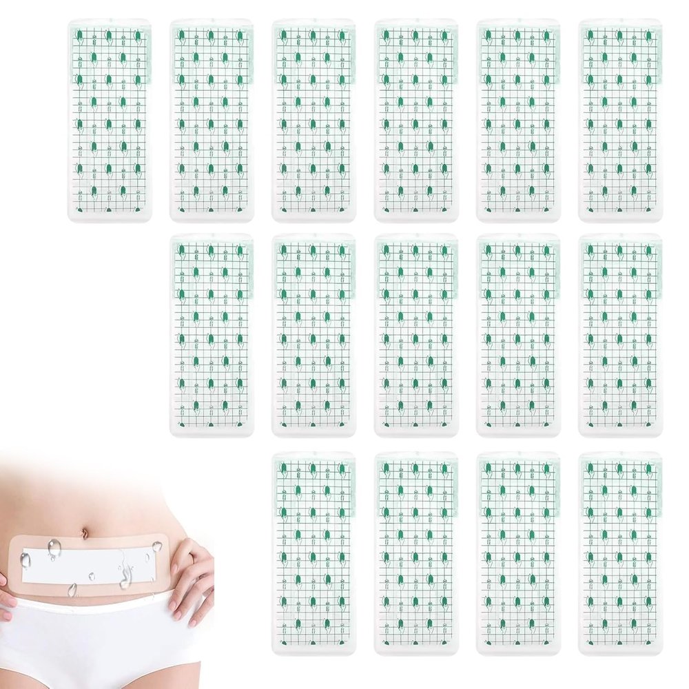 15 Pcs Waterproof Dressings, Bandage with Transparent Sticker Design Ideal for Bandaid Strips Waterproof and Closure Strips, Includes Crepe Bandage for Ankle and Dressing for Versatile Protection