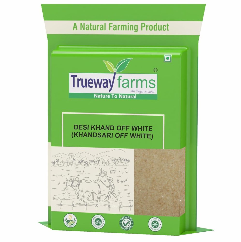 Trueway farms Organic Desi Khand Off White (Khandsari Off White) 1850 Grams