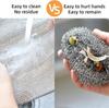 Double Sided Scrubbing Pad, Stainless Steel Wire, Non-Scratch Dish Scouring Pad, Heavy Duty Scrubber (10) view 4