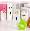 DOEASY Toothbrush Holder Case with Cute Cartoon Design, Transparent Storage Container with Cup, Portable Bathroom Organiser (1) view 1