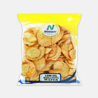 Neelam Less Oil Masala Patta Wafer, 400g, Spicy Potato Chips, Traditional Indian Snacks