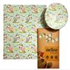 Melina Reusable Food Storage Wraps, Beeswax Wraps - Organic, Premium, Toxin-Free, Breathable (Set of 3) (Kawaii Edition) view 1