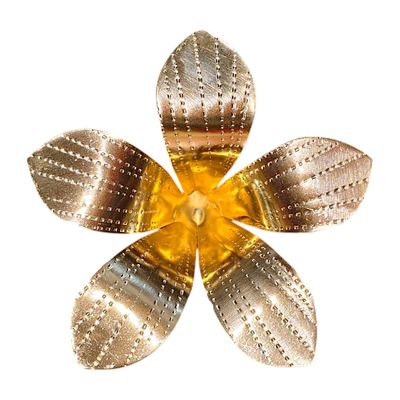 Decorative Brass Mango Leaves/Amra Pallav/Aam Pata for Puja, 10 cm, Golden Color, Pack of 1