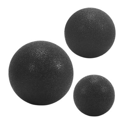 3 Pieces Massage Balls Compact Myofascial Balls for Foot Training Lower Back Black