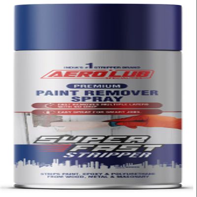 AEROLUB Paint Remover Spray 400ML | Fast Acting Paint Stripper for Wood, Metal, Glass, Steel, Iron, Wall, Acrylic & Automobiles Non-Acidic Multi-Surface Paint Cleaner