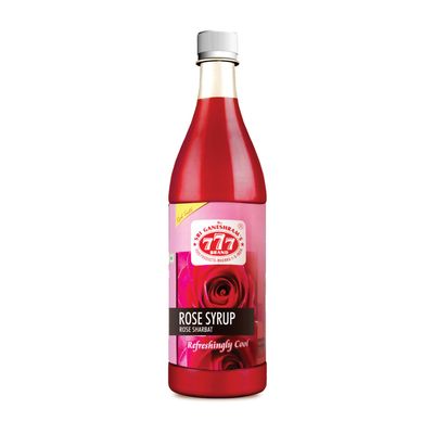 777 Rose Sharbat 700ml (Pack of 2) | Concentrated Rose Syrup | Drink Mix for Milk & Water | Falooda Mixer | Total 1.4 Litres