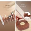 AOCASDIY Nail Clippers Set 7-in-1 Grooming Kit | Stainless Steel Pedicure & Manicure Tools | Brown view 4