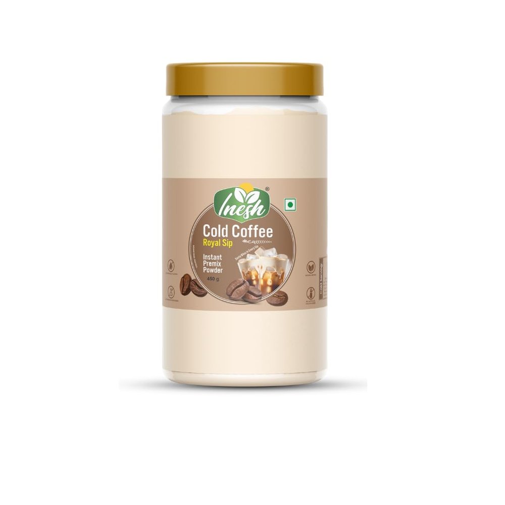 Inesh Cold Coffee Royal Sip | Instant Coffee Premix Powder 450g jar