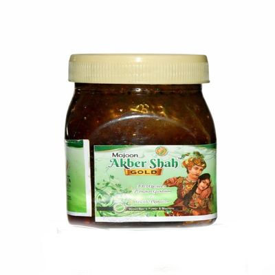 AL-HUDA Akber Shah Gold Majoon effective for strength of men Ayurvedic Supplemen This removes masculine weakness and increases physical strength150 Gm