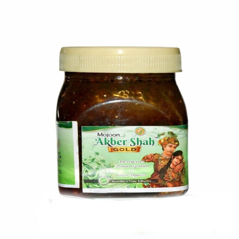 AL-HUDA Akber Shah Gold Majoon effective for strength of men Ayurvedic Supplemen This removes masculine weakness and increases physical strength150 Gm