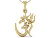 VNR JEWELLERY OM/Spiritual OM Pendant for Men & Women Religious Locket for Good Health & Wealth (Gold) view 1