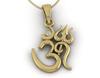 VNR JEWELLERY OM/Spiritual OM Pendant for Men & Women Religious Locket for Good Health & Wealth (Gold) view 2
