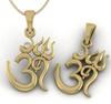 VNR JEWELLERY OM/Spiritual OM Pendant for Men & Women Religious Locket for Good Health & Wealth (Gold) view 3
