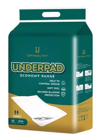 Underpad water proof with soft feel | Quick absorbency | Disposable underpads uphealthy | Size 60x90CM | Medify